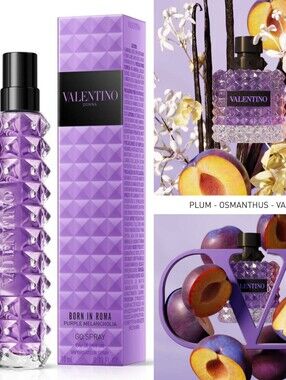 🫐Scent Need🫐BNIB Valentino PURPLE MELANCHOLIA 0.33 OZ EDP Travel Spray!$37Ret!